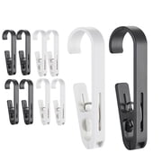 100 Pack White Plastic Laundry Clips – Clothes Pins With Hooks For Hanging & Display