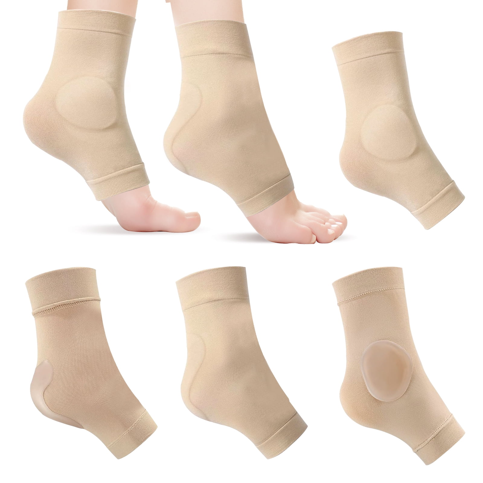 LELE LIFE 2 Pairs Ankle Heel Protector Gel Sleeve, Malleolar Achilles ...