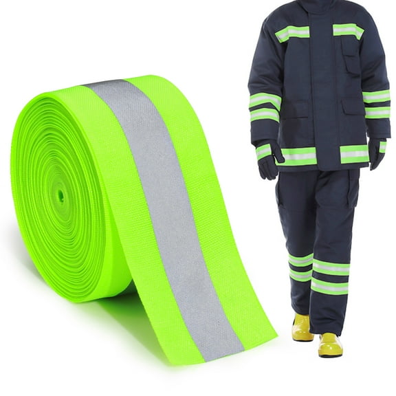 LELE LIFE 2'' x 59ft Reflective Tape for Clothing, Sew on High Visibility Reflective Fabric Tape, Ribbon Patch Straps Bands for Safety Running Gear Clothes