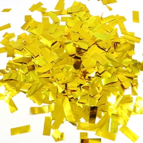 LELE LIFE 300 Grams/10.6oz Rectangle Metallic Gold Confetti, Large 2in Glitter Foil Confetti, Shiny Bulk Confetti Decorations for Table, Wedding, Party, Birthday, Gold