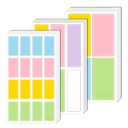 LELE LIFE 780pcs Waterproof Colored Label Stickers, 3 Sizes, Rectangular Color Coding Name Tag Stickers Moving Removable Labels for Inventory Storage Bins Bottles