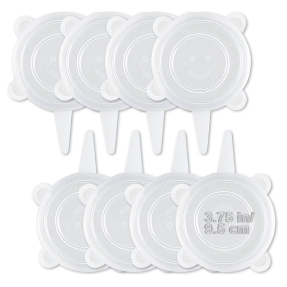 LELE LIFE 8 Pack Same Size Silicone Stretch Lids, Thicker Reusable Expandable Silicone Wraps Food Storage Bowl Covers, 3.75in(9.5cm)
