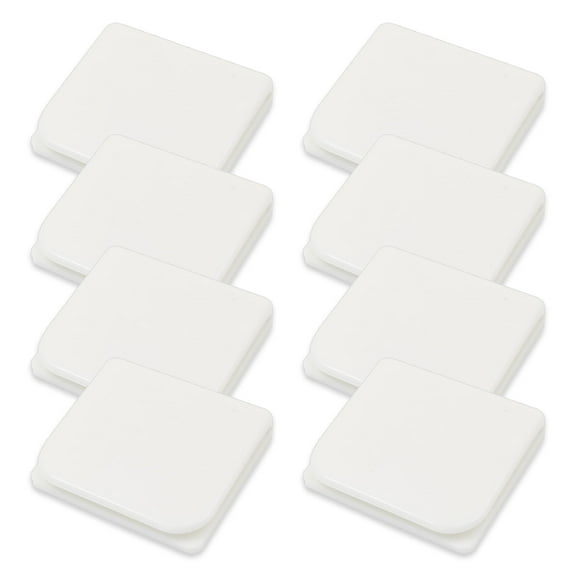 LELE LIFE 8Pcs Shower Curtain Clips to Keep Water in Shower, Windproof Shower Splash Guard, Self Adhesive Bathtub Curtain Liner Weight Clips for Inside Shower Wall
