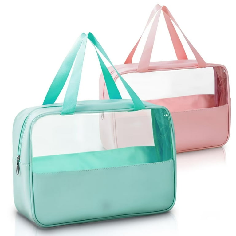 LELE LIFE Large Clear Toiletry Bags for Traveling, 2Pcs Waterproof - Main Image