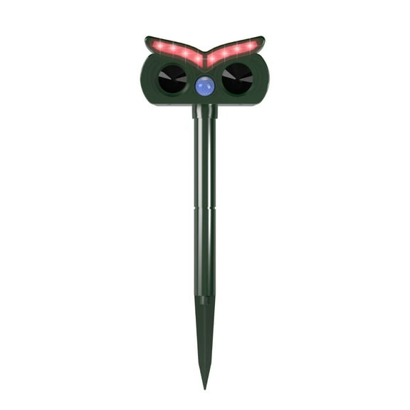 LELEE Ultrasonic Animal Repellent 4 Pack, Solar-Powered Motion Sensor Animal Deterrent for Lawn & Garden, Deer Cat Squirrel Skunk Control