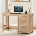 thumbnail image 1 of LELELINKY 48" Farmhouse Office Desk with 3 Drawers, Wood Computer Desk for Home Office, Bedroom, Natural, 1 of 7