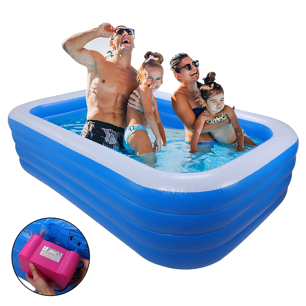 LELINT Inflatable Pool, Kids Inflatable Swimming Pool for Summer Water Party BPA-Free Above Ground Blow Up Kiddie Pool Ball/Sand Pit,Backyard Outdoor Indoor Age 3+