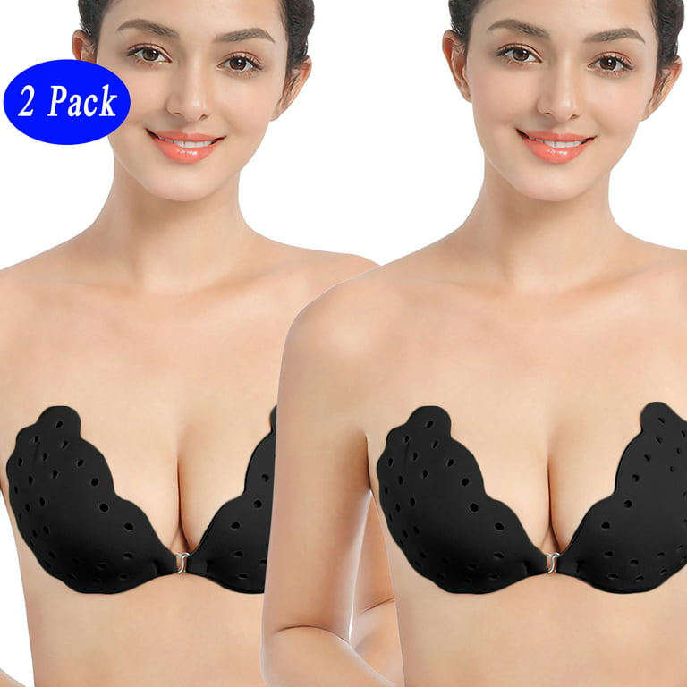 2 Pack Self Adhesive Invisible Bra Push Up Backless Strapless