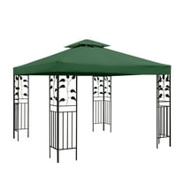 LELINTA 10x10 FT Gazebo Replacement Canopy Top Cover Double Tiered Canopy Top Cover for Outdoor BBQ Roof Cover Grill Shelter