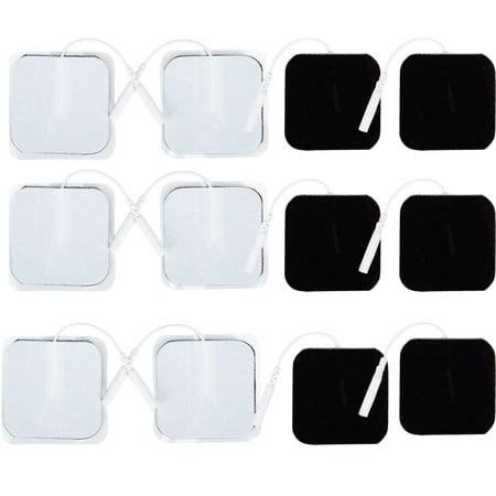 LELINTA 12 PCS TENS Unit Wired Electrodes Pads,Electrotherapy Long Life Pads Replacement Electrode Pads - Premium Self-adhesive Reusable Massage Replacement Gel Pads Massagers