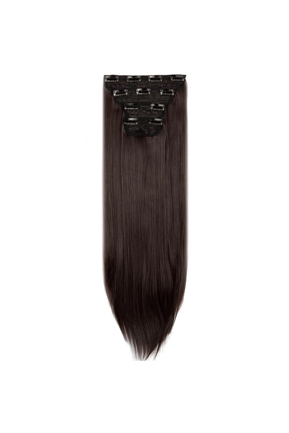 18"/24" Clip In Hair Extensions 4 PCS Long Straight Curly Wavy Hair Extension Hairpieces for Women Girls Hair Extension Ponytail  Full Head with 11 Clips