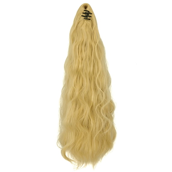 LELINTA 18" Pony Tail Hairpiece Long Curly Weave Hairpiece Jaw Claw Ponytail Hair Extension One Piece Clip in Synthetic Hair Extensions