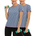thumbnail image 1 of LELINTA 1Pack/ 2 Packs Womens Blouses & Shirts Women Quick Dry Slim Fit Sports Yoga T-Shirts Tops Active Wear, S-3XL, Black Grey/ Rose Red/ Blue/ Pink, 1 of 7