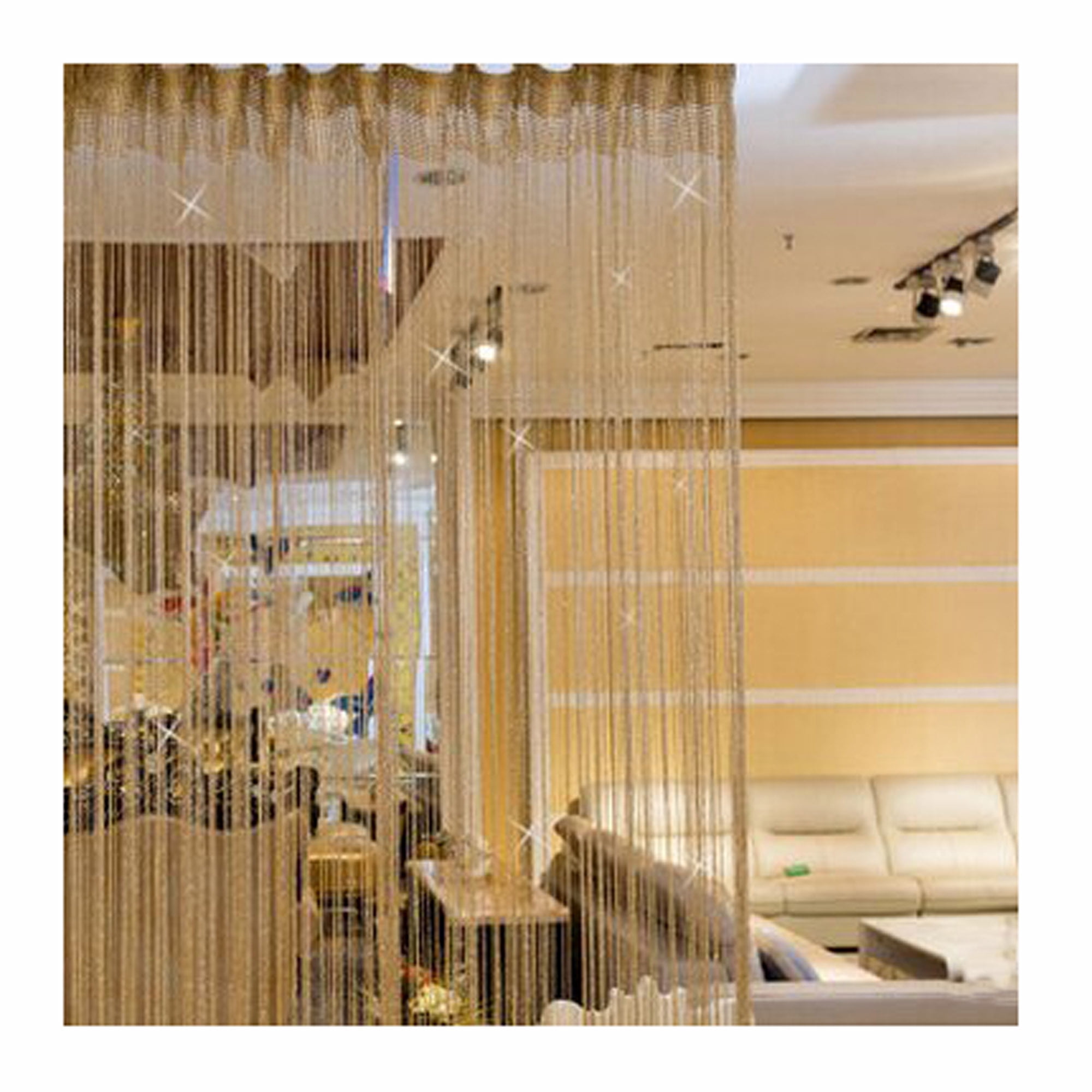String Thread Curtains LELINTA 1x2 M Door String Curtain Rare Flat White Thread Fringe Window ...