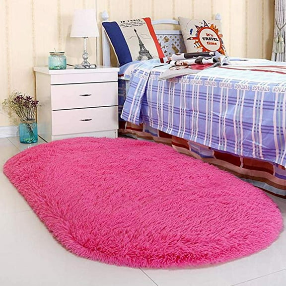 LELINTA 2.6' x 5.4'/ 2.6' x 3.9' Ultra Soft 4.5cm Velvet Bedroom Rugs Carpet Modern Shaggy Area Rugs Home Decoration Black/ Blue/ Creamy/ Grey/ Gray-purple/ Hot-pink/ Pink/ Purple