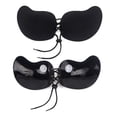 thumbnail image 1 of LELINTA [2 Pack] Push-up Bra Cute Shape Gel Strapless, Reusable Bras Adjustable Nude Self Adhesive Invisible Backless for Wedding Dress and Evening Gowns, Cup A/B/C/D Black&Skin Color for Choose, 1 of 6