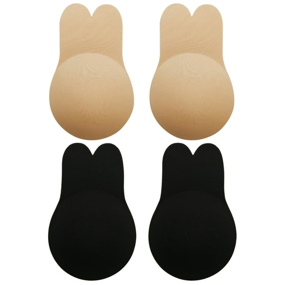 LELINTA 2 Women's Breast Lift Cover Bra Rabbit Ear Nipple Invisible Adhesive Bra Nipple Cover Sticker Pad