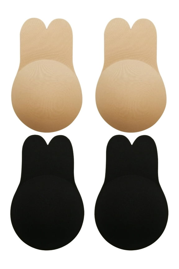 2 Women's Breast Lift Cover Bra Rabbit Ear Nipple Invisible Adhesive Bra Nipple Cover Sticker Pad