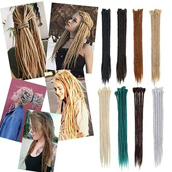LELINTA 20" Crochet Locks Hair Extensions Women Synthetic Hair Soft Faux Locs Crochet Braiding Reggae Hairpieces accessories 8 Colors
