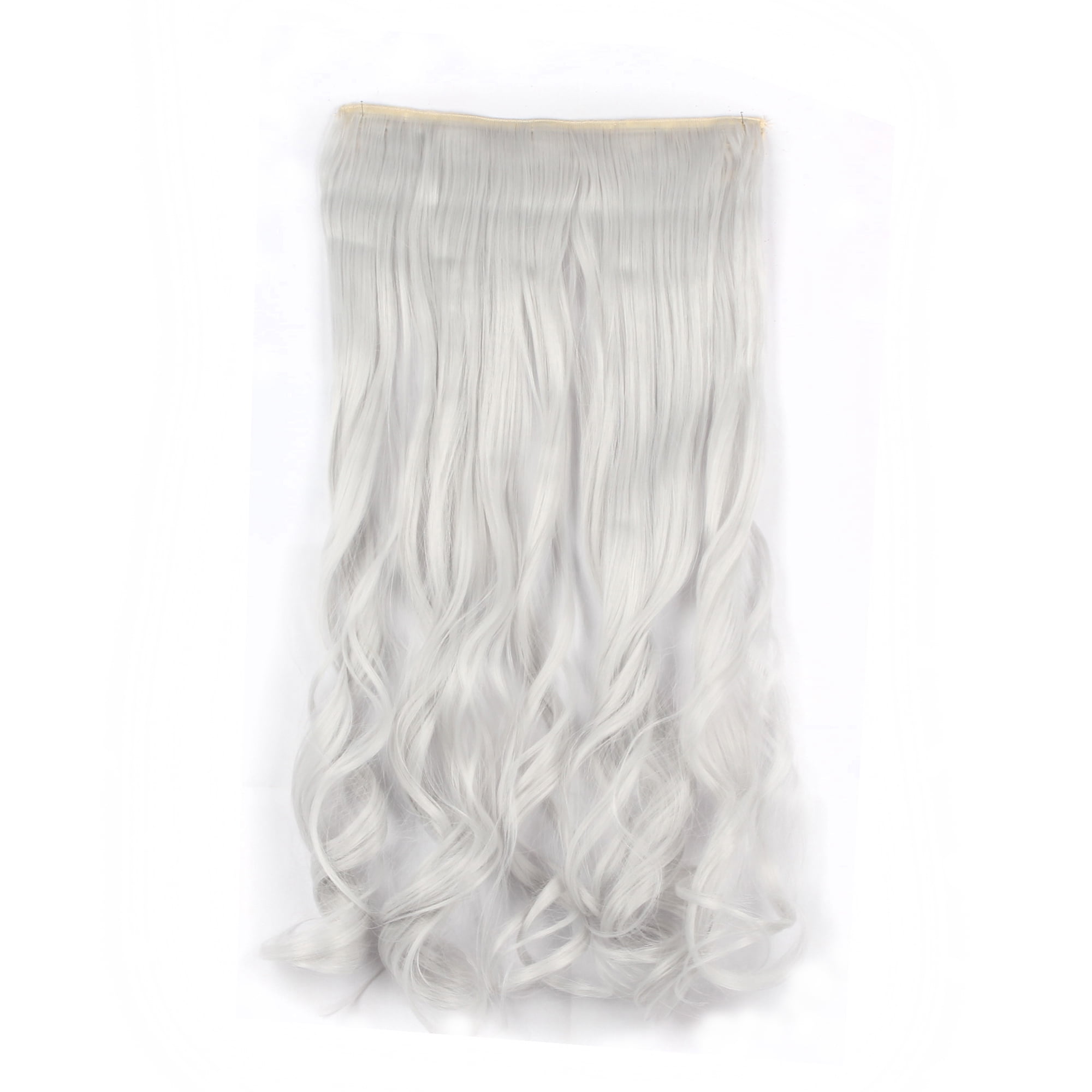 ✨ 20” Silver Grey 3/4 full head clip ins  NWT* Amazon.com : Silver Hair Extensions Clip ins 4PCS 20Inch  main image 3