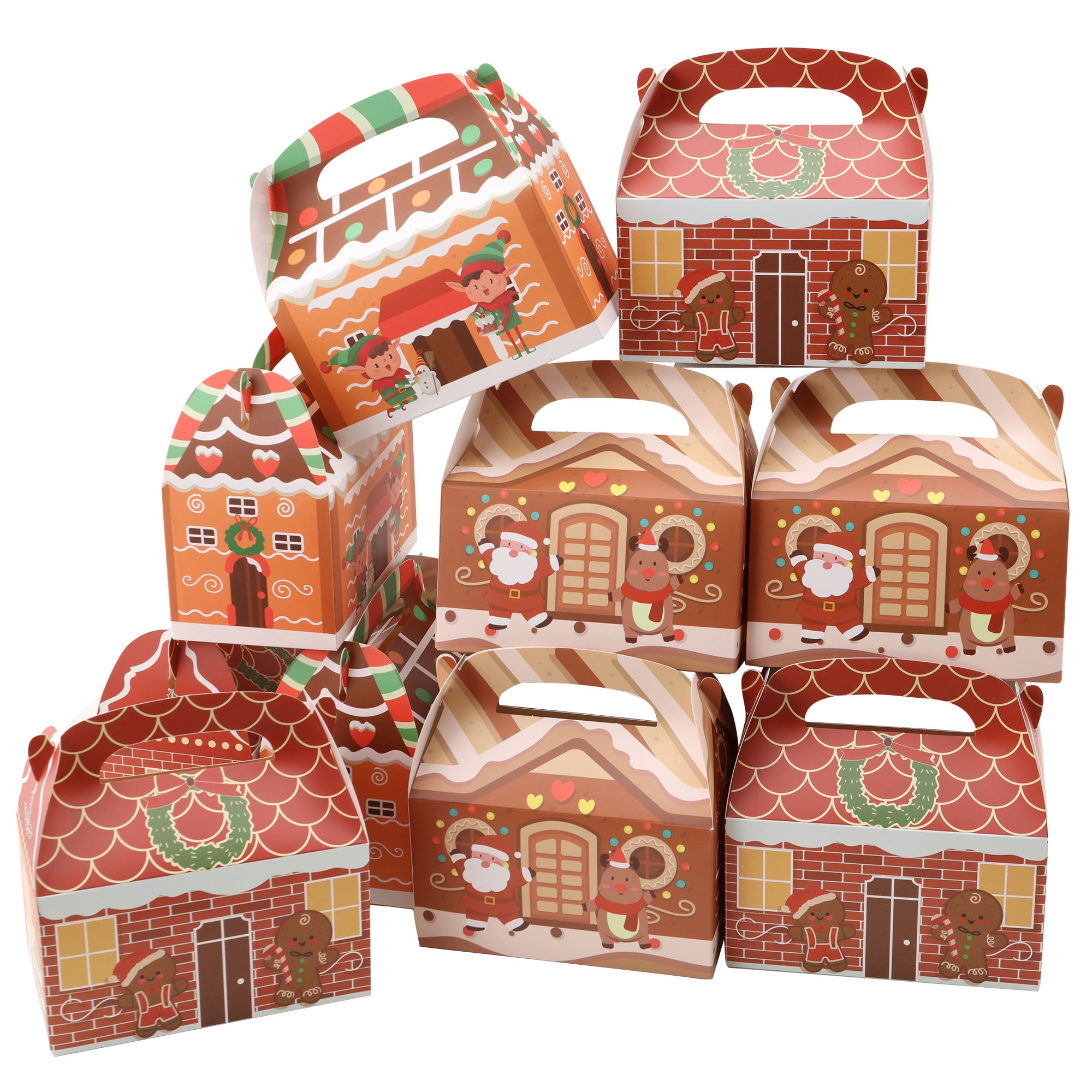 LELINTA 24 Pcs Christmas Goody Candy Boxes Cardboard Xmas Treat Boxes ...