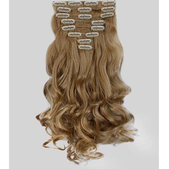 LELINTA 24" Women Curly Long Hair in hair extensions 8 Pieces 19 Clips