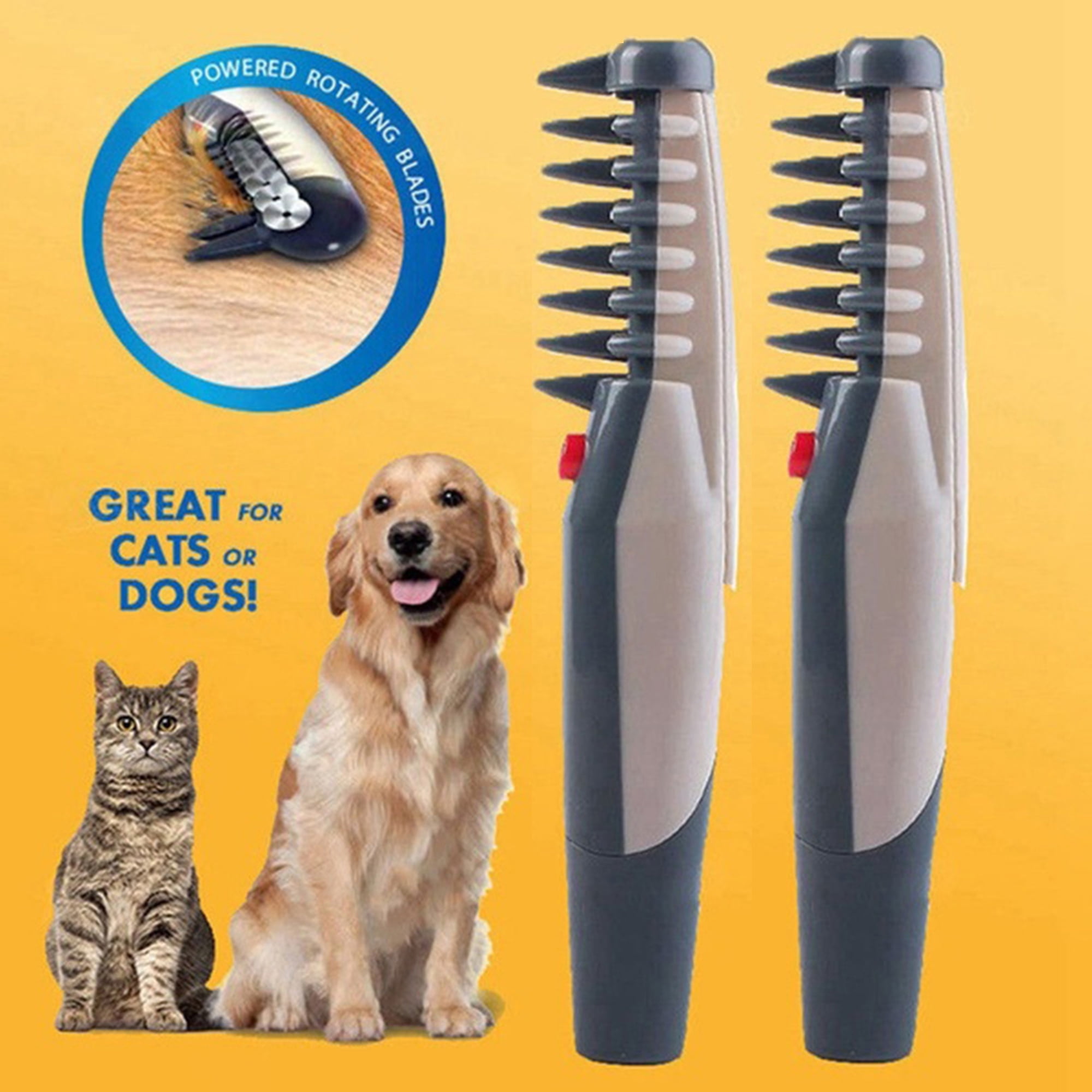 LELINTA 2PCS Pet Grooming Comb - Knot Out Electric Pet Grooming Comb ...