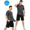 thumbnail image 1 of LELINTA 2Pack or 1Pack Men's Athletic Wear Short Sleeve Core Shirt Lightweight Quick Dry Plus Size Crew Neck Sport Cloth, 1 of 8
