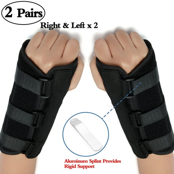 LELINTA 2Pairs Carpal Tunnel Wrist Brace,Wrist Support And Wrap Medical Carpal Tunnel Night Wrist Brace Splint Support for Men Women Arthritis Sprain Gym Weight Lift Hand Protector