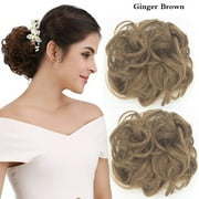 LELINTA 2pcs Messy Hair Bun Extensions Chignons Hair Hair Scrunchie Scrunchy Updo Hairpiece Ponytail