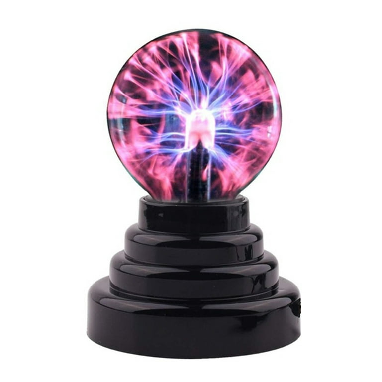 LELINTA 3 Inch Magic Plasma Ball ,Touch & Sound Sensitive Plasma Lamp  Light, Nebula Sphere Globe Novelty Toy for Decorations/Kids/Bedroom - USB  or