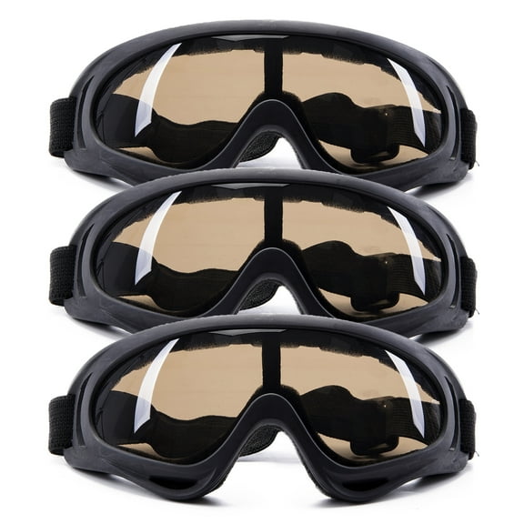 SAYFUT 3 Pairs Snow Goggles Outdoor Sports Ski Glasses Windproof Snowboard, Snowmobile, Bicycle, and Motorcycle UV Protective Glasses with Adjustable Straps