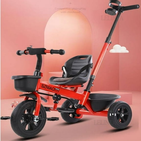 LELINTA 3 in 1 Toddler Tricycles for 1-3 Year Olds Boys Girls Toy, Baby Balance Bike 1 Year Old Kids Gift with Parent Steering Push Handle