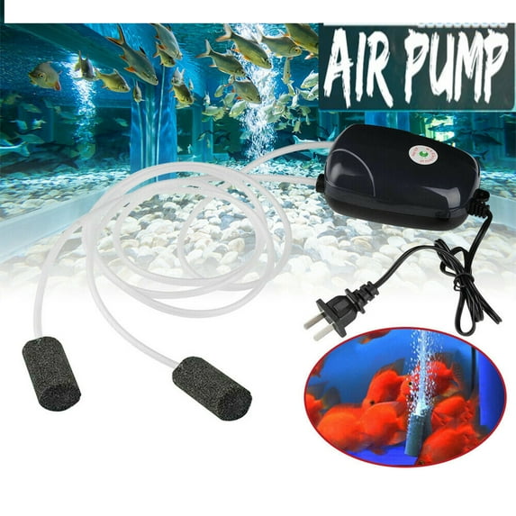 LELINTA 300 Gallon Adjustable Silent Air Pump, Aquarium Air Pump Dual Outlet, Fish Tank Aerator Pump for Large Aquarium Fish Tank
