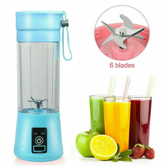 LELINTA 380ML/12.5 Oz Portable Blender Mini Juicer Cup Personal Blender with Rechargeable USB Home Outdoor Travel for Smoothie Blender Juice Mixer Shakes Smoothies Fruit Juice Milk