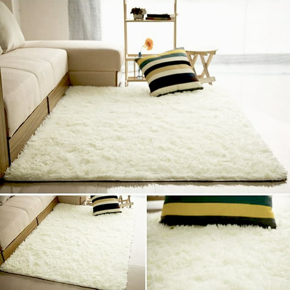 LELINTA 4 Sizes Modern Rectangle Soft Fluffy Floor Rug Anti-skid Shag Shaggy Area Rug for Children Bedroom Home Decorate Nursery Rugs