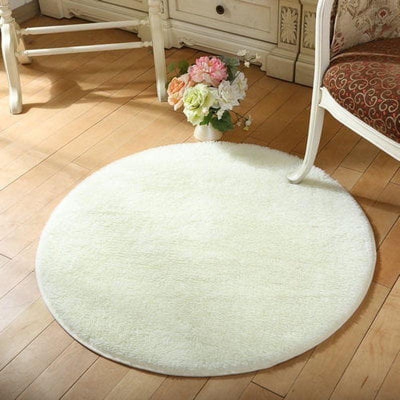 LELINTA 40'' Round Rugs Circular Home Bedroom Fluffy Rugs Anti-Skid ...
