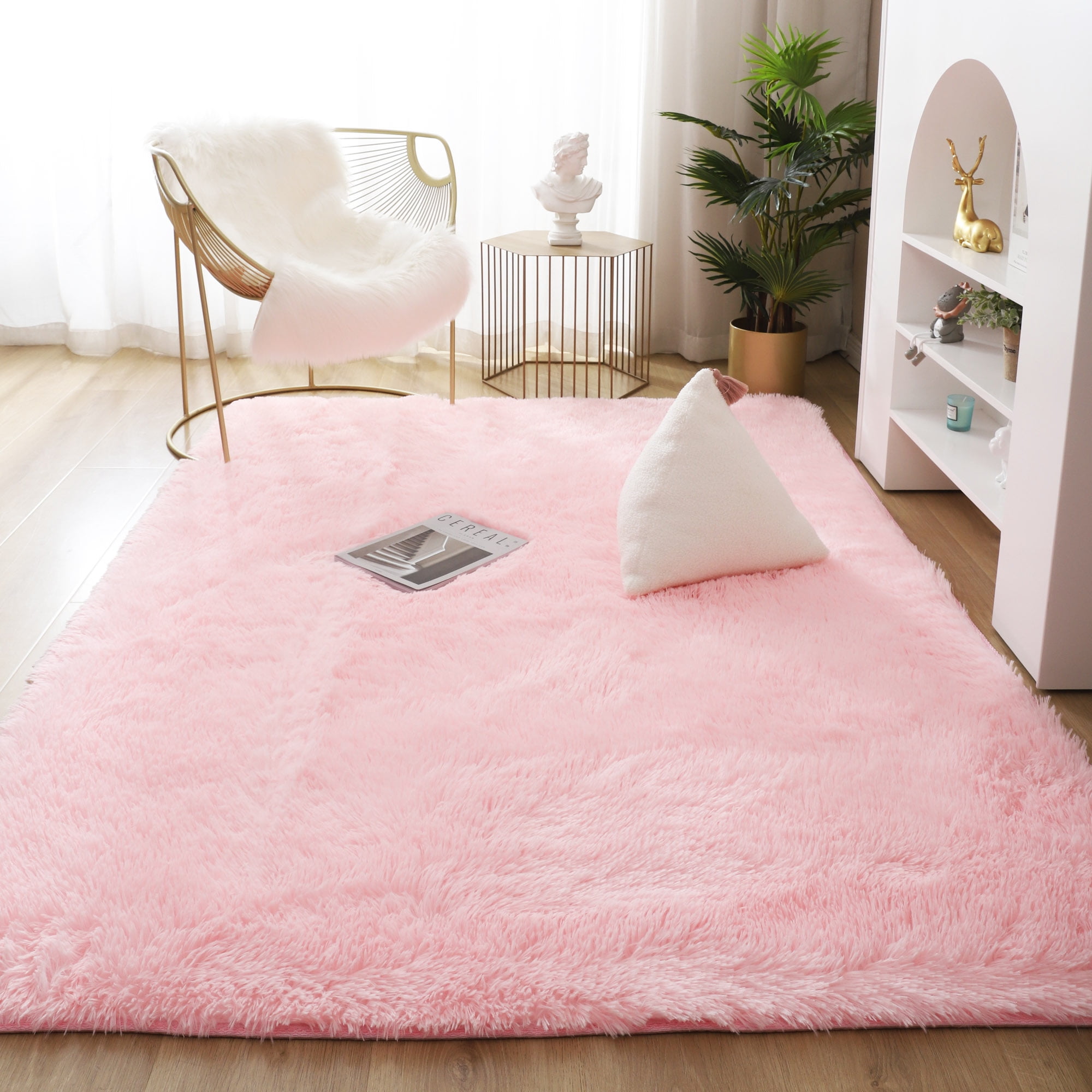 LELINTA 5 Sizes 6 Colors Home Indoor Outdoor Decor Long Plush Ultra Soft Fluffy Rectangle Area Rugs Home Carpet Rug Child Mat for Living Room Bedroom Floor Mats,2x4ft/ 4x6ft/ 5x8ft/ 6x9ft/ 6.56x10ft