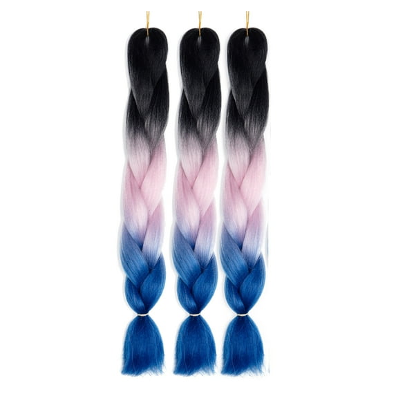 LELINTA Beasuty Braiding Hair Extensions Synthetic Fiber for Twist Jumbo Ombre Braiding Hair 24inch 3-5pcs/lot Black-Brown