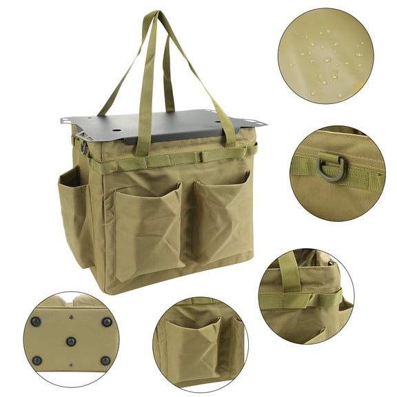LELINTA Camping Storage Bag with Handles, Collapsible Tactical Tote Bag for Outdoor Camping Travel Picnic Garage Trunk Organizer
