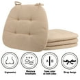 thumbnail image 1 of LELINTA Chair Cushion Memory Foam Pads Tufted Slip Non Skid Rubber Back U-Shaped 16" x 17" Seat Cover, 4 Count, 1 of 8