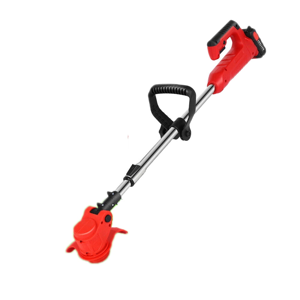 LELINTA Cordless Wheeled Weed Eater 24V Battery Powered Weed Wacker 2 in 1 Adjustable Telescopic Lightweight Lawn Mower with 3 Types Blades 1Pcs Batteries Walmart