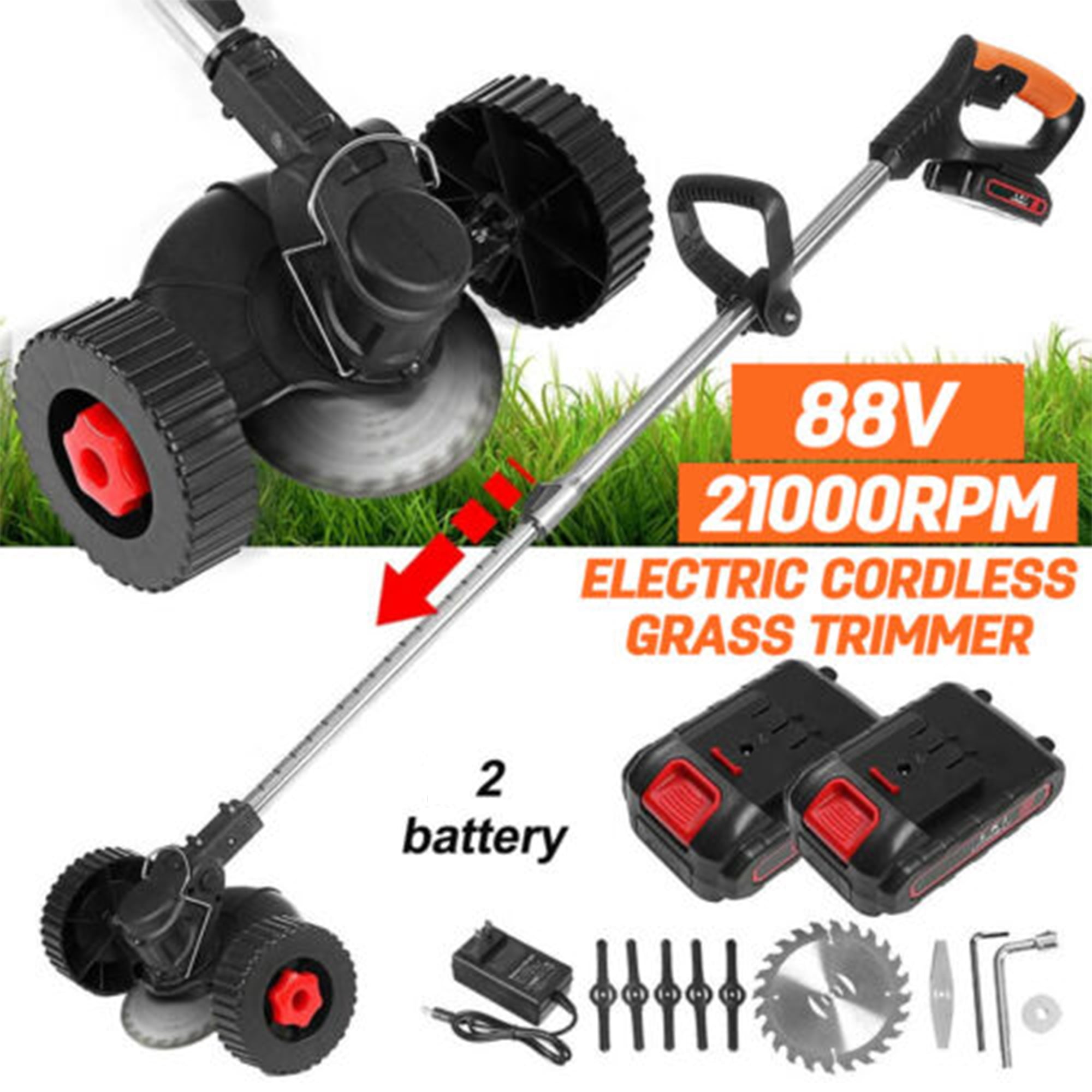  PowerSmart 20V MAX 12-Inch Cordless String Trimmer, 2-in-1 Weed  Eater with 2.0Ah Battery & Charger (PS76112A) : Patio, Lawn & Garden