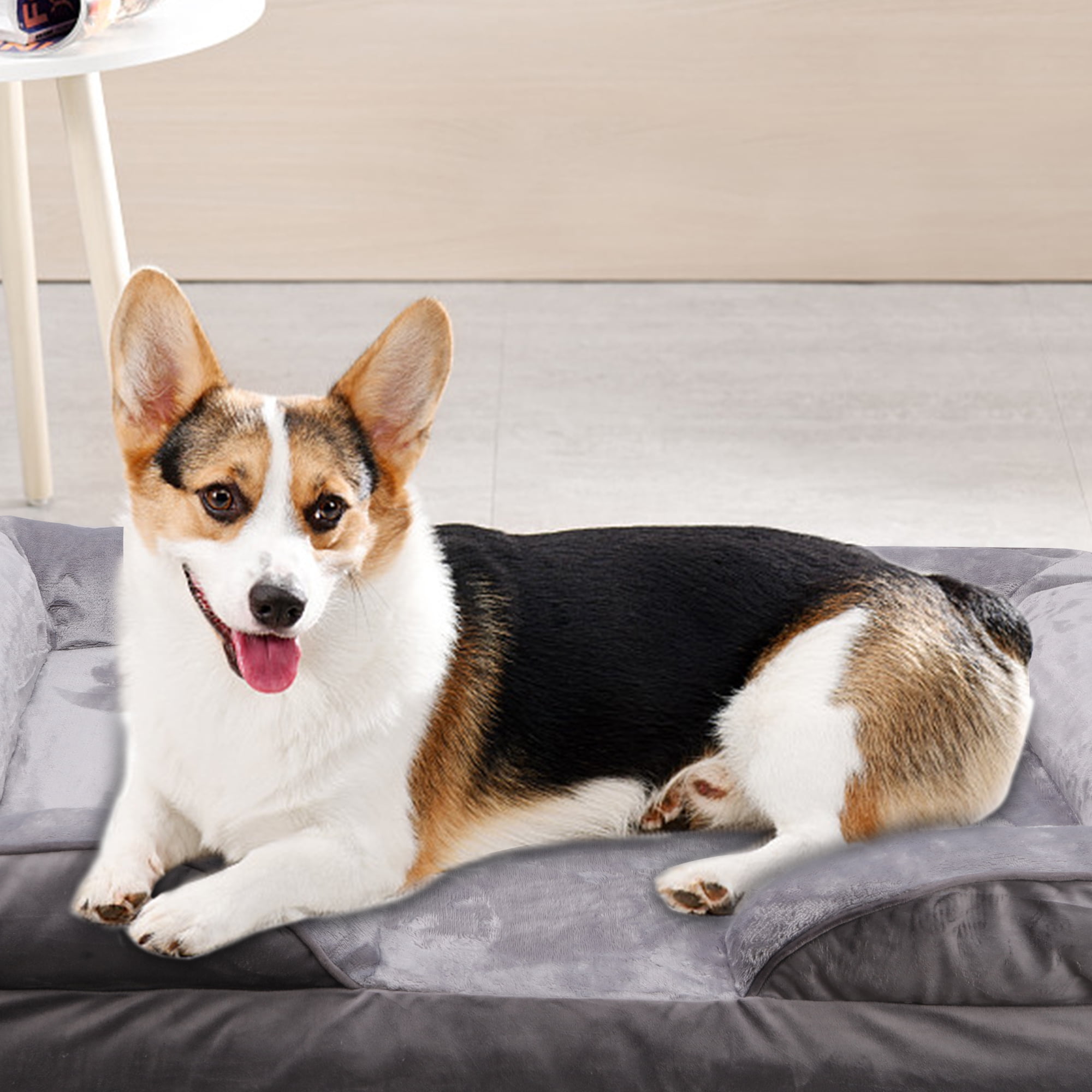LELINTA Extra Large Pet Dog Bed with Orthopedic Memory Foam, Dog Waterproof Liner & Washable Cover (Gray)