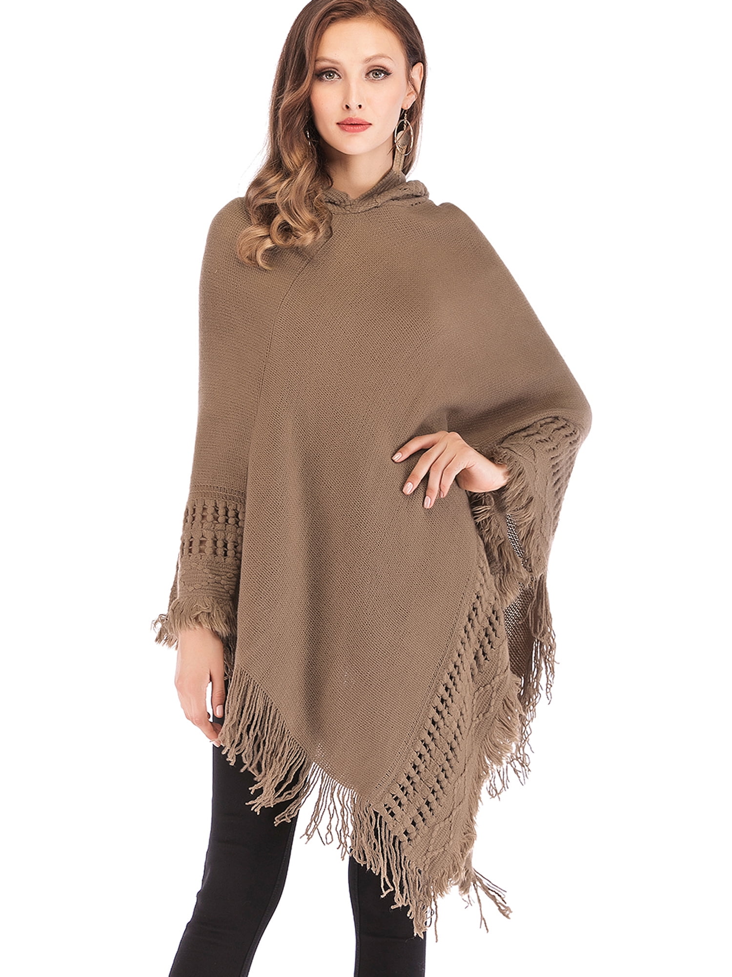 LELINTA Fashion Womens One Size Sweater Cape Cardigan Poncho Wrap