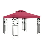 LELINTA Gazebo Canopy Top Replacement 10x10 FT 2 Tier Patio Outdoor Patio Garden Canopy Sunshade Cover UV30