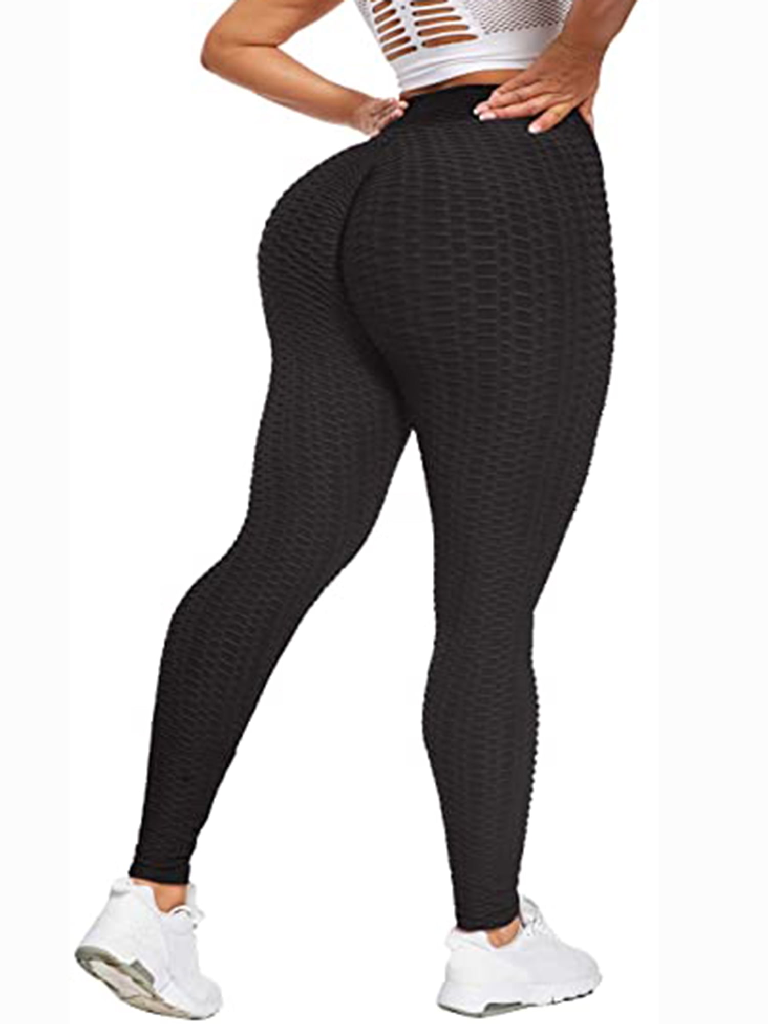 LELINTA Women Sports Yoga Workout Gym Fitness Tummy Control Leggings Pants  Butt Lifting Athletic Clothes, Light Grey, S-XL 