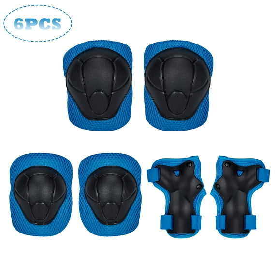 LELINTA Knee Pad And Elbow Pad For Kid, Bike Protective Gear Set Kids 6pcs Knee Pads Elbow Pads Wrist Guards Safety Pads for Cycling Skating Rollerblading Skateboard Scooter