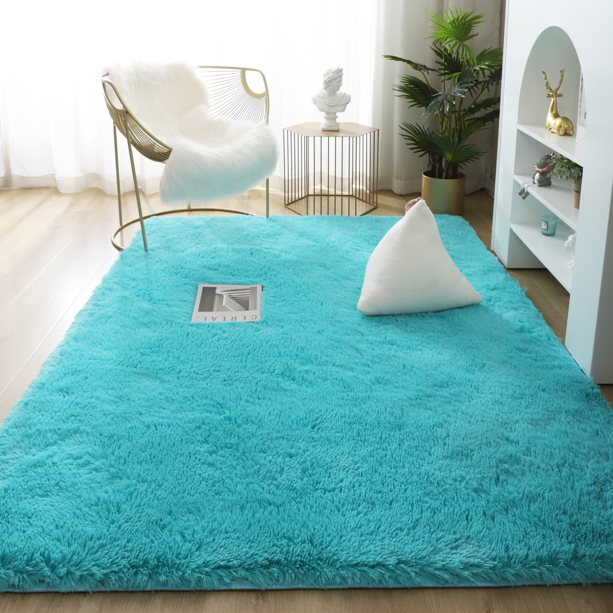 LELINTA Large Fluffy Area Rugs Soft Shaggy Carpet Floor Rugs for Living  Room Bedroom Decor, Child and Girls Shaggy Furry Floor Carpet Nursery Rugs