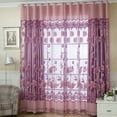 thumbnail image 1 of LELINTA Luxury Floral Tulle Door Window Curtain With Beads Drape Panel Sheer Scarf Valances Divider Room Decorative 1x2.5m, 1 of 5